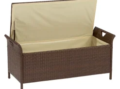 Auflagenboxen|Kissenbox Davenport Braun 49 cm x 108 cm x 46 cm