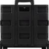 Auflagenboxen|Klappbarer Trolley Aluminium Schwarz 25 l