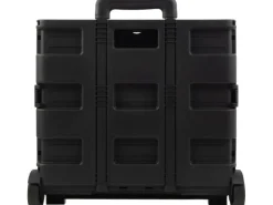 Auflagenboxen|Klappbarer Trolley Aluminium Schwarz 25 l