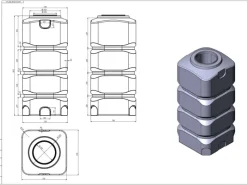 KMND Regenwasser-Nutzung|750L Quadratisch Trinkwasser Wassertank iert