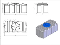 KMND Regenwasser-Nutzung|300L Rechteckig Trinkwasser Wassertank