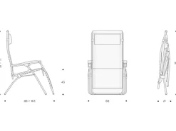 Lafuma Gartenstühle|Sonnenliegen|Relaxsessel Aircomfort RXS Clip Coral-Blue