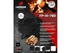 Feuerkorb und Grill Industrial Design 2in1 Schwarz FP-III-780BKXX*Landmann Discount