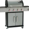 Gasgrill Triton PTS 4.1 mit 4 Brennern & Seitenbrenner Silber*Landmann New