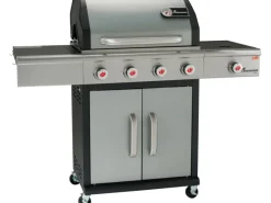 Gasgrill Triton PTS 4.1 mit 4 Brennern & Seitenbrenner Silber*Landmann New