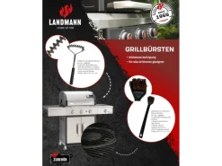 Reinigungsbürste Edelstahl 45,5 cm x 16 cm x 2,5 cm*Landmann Clearance