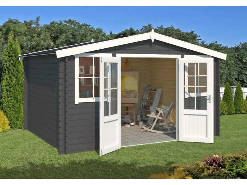 Kinder Kinder-Gartengeräte|Lasita Holz-Gartenhaus Dallas 410,9 cm x 312 cm