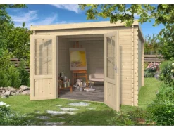 Kinder Kinder-Gartengeräte|Lasita Holz-Gartenhaus Miami Natur 312 cm x 319 cm