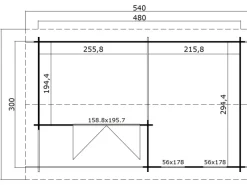 Kinder Kinder-Gartengeräte|Lasita Holz-Gartenhaus Riverside 540 cm x 357,1 cm