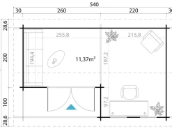 Kinder Kinder-Gartengeräte|Lasita Holz-Gartenhaus Riverside 540 cm x 357,1 cm