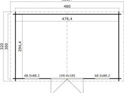 Lasita Holz-Gartenhaus Udo 300 522,4 cm x 320 cm* Best