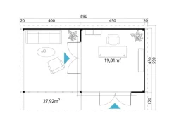 Kinder Kinder-Gartengeräte|Lasita Maja Ferienhaus Domeo 10 450 cm x 450 cm