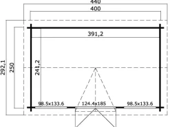 Lasita Maja Gartenhaus Kensington 400 cm x 250 cm* Sale