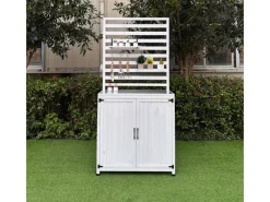 Gartenregal Thea Weiß*Leco Clearance