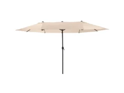 Marktschirm 460 cm x 270 cm Beige mit Kurbelmechanik*Leco Outlet