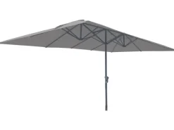 Leco Sonnenschirme|Marktschirm 270 cm x  460 cm mit Kurbelmechanik