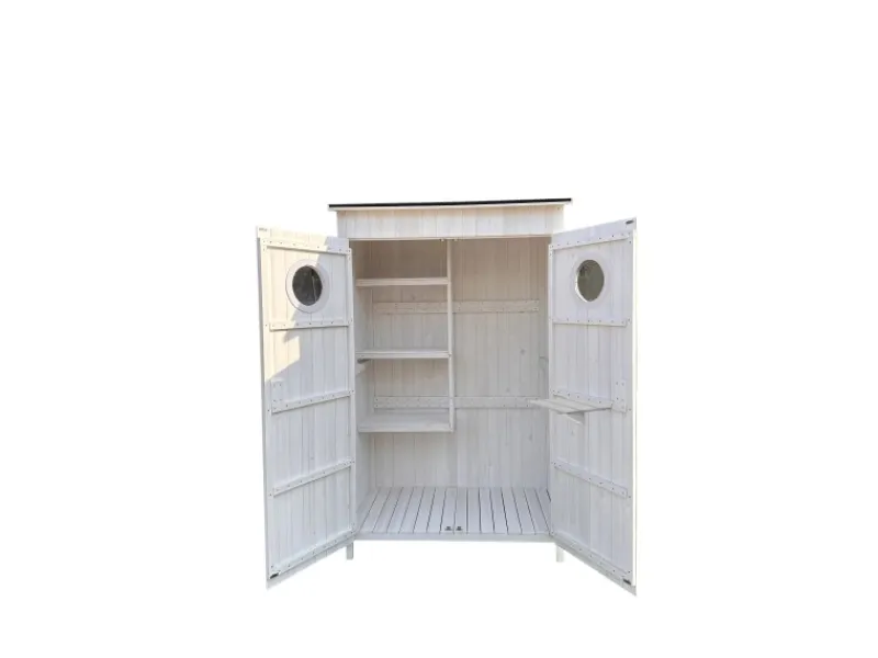 Leco Gartenschränke|Moderner Gartenschrank Toni Weiß