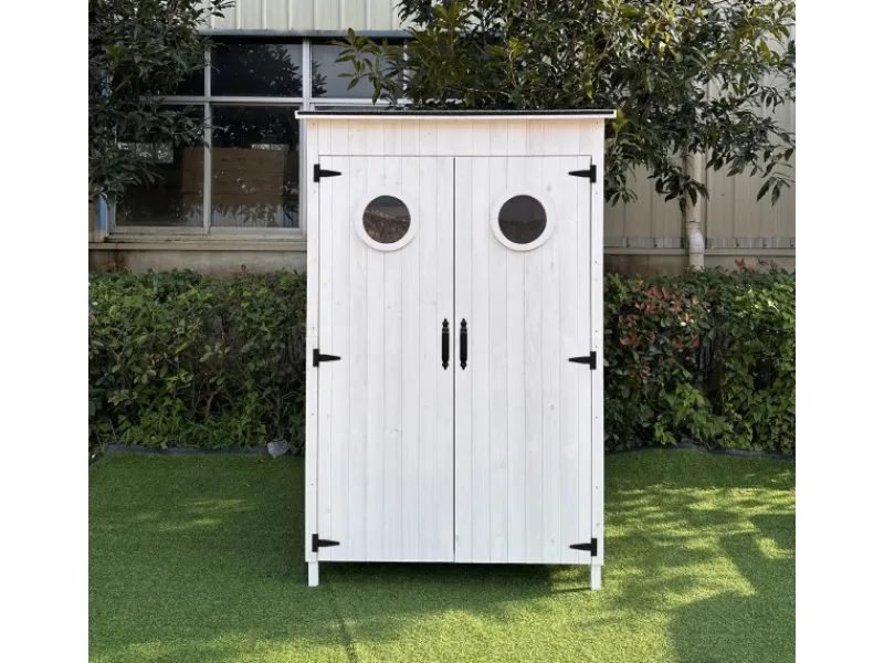 Leco Gartenschränke|Moderner Gartenschrank Toni Weiß