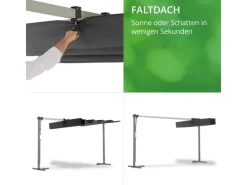 Sonnendach Waved 4 m x 2,50 m Anthrazit*Leco Sale