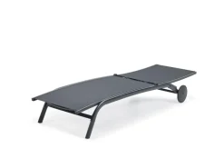 Leco Sonnenliegen|Sonnenliege Nele Mit Rollen Anthrazit