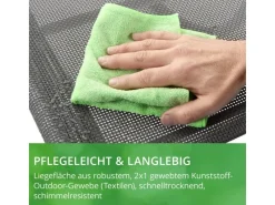 Leco Sonnenliegen|Sonnenliege Nele Mit Rollen Anthrazit