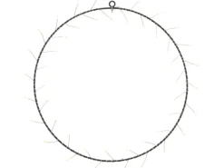Balkonmöbel|LED Metallring Schwarz Ø 30 cm