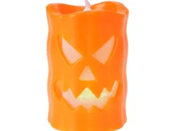 Weitere Anlässe|LED-Kerze Halloween-Design mit Kürbisgesicht 6 cm x 6 cm x 9 cm PP-Material
