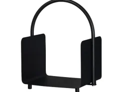 Lienbacher Kaminholzregale|Holzkorb Schwarz beschichtet