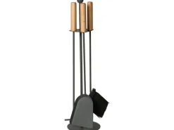 Kamingarnitur 3-teilig Anthrazit beschichtet*Lienbacher Hot