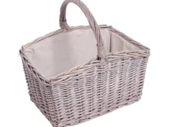 Lienbacher Kaminholzregale|Weidenkorb Grau