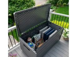 Kissen- & Auflagenbox 72,4 cm x 146,7 cm x 77,2 cm Grau 625 l*Lifetime New