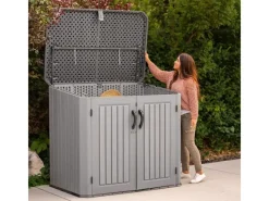 Lifetime Mülltonnenboxen|Gartenschränke|Kunststoff Mülltonnenbox & Geräteschrank Phil Grau