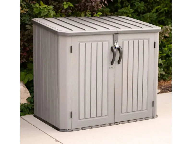 Lifetime Mülltonnenboxen|Gartenschränke|Kunststoff Mülltonnenbox & Geräteschrank Phil Grau