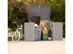 Lifetime Mülltonnenboxen|Gartenschränke|Kunststoff Mülltonnenbox & Geräteschrank Phil Grau