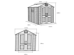 Kunststoff-Gerätehaus Luna 5,81 m²*Lifetime Sale