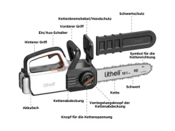 Litheli Kettensägen|U20 Akku-Kettensäge 2x20V EGT050074 inkl. 2x Akku 2.0Ah