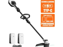 Litheli Rasentrimmer|Freischneider|U20 Akku-Rasentrimmer 2 x 20V EGT020065 inkl. 2 x Akku 2.0 Ah