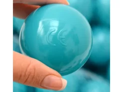 LittleTom Trampoline|Bällebadbälle Ø 5.5 cm 200 Stück Türkis Grau Weiß Transparent