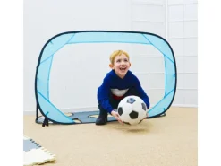 2-in-1 Fussballtor mit Torwand für Kinder 125 x 80 cm Schwarz*LittleTom Outlet