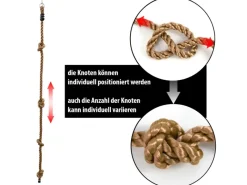 LittleTom Outdoor-Spielzeug|Kinder Kletterseil mit Knoten 200 cm lang - 195 x 25 cm
