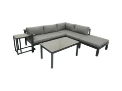 Lounge-Eckgruppe Miranda 5-teilig Grau*Garden Pleasure Best