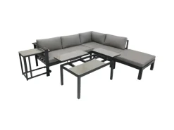 Lounge-Eckgruppe Miranda 5-teilig Grau*Garden Pleasure Best
