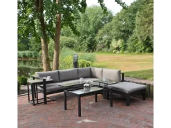Lounge-Eckgruppe Miranda 5-teilig Grau*Garden Pleasure Best