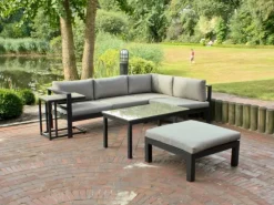 Lounge-Eckgruppe Miranda 5-teilig Grau*Garden Pleasure Best