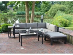 Lounge-Eckgruppe Miranda 5-teilig Grau*Garden Pleasure Best