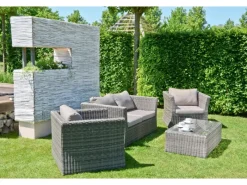 Garden Pleasure Lounge-Gartenmöbel|Lounge-Gruppe Avila 4-tlg. Grau