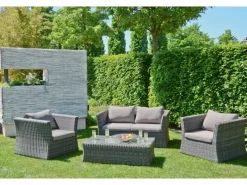 Garden Pleasure Lounge-Gartenmöbel|Lounge-Gruppe Avila 4-tlg. Grau