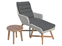 Garden Pleasure Lounge-Gartenmöbel|Lounger-Set Calvia Grau FSC®