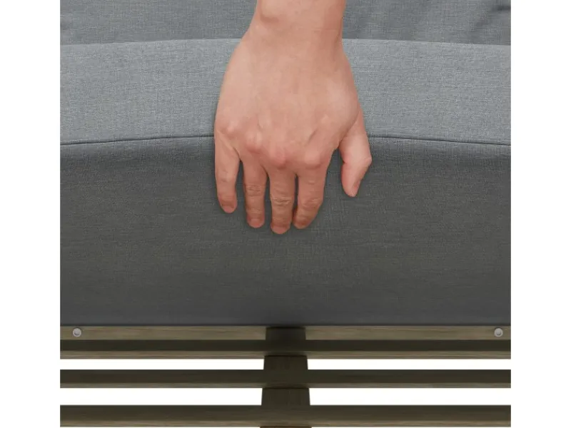 Sonnenliegen|Lounge-Gartenmöbel|Lounge-Set Calora 3-teilig aus Rattangeflecht und Aluminium Grau