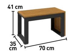 Sonnenliegen|Lounge-Gartenmöbel|Lounge-Set Lipson 3-teilig aus Akazienholz und Aluminium Grau
